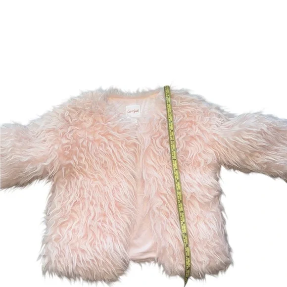 NWOT Cat & Jack Furry Teddy Baby Pink Jacket SZ-6/6X